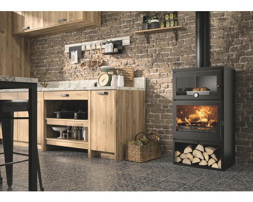 Kaminofen Panadero Oven Stahl schwarz 7,1 kW mit Backfach und Holzfach – Bild 3