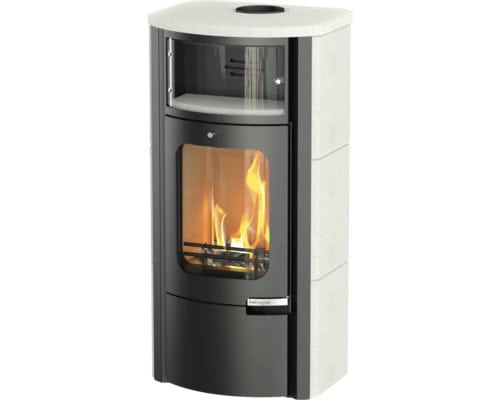 Rotheigner Kaminofen Bern Kalkstein Stahl schwarz 7 kW