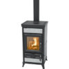 Kaminofen Thermorossi Ilaria Evo Easy Gusseisen Speckstein grey stone 10,8 kW mit Wärmefach