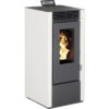 Pelletofen Marina 14 Stahl weiß 12,1 kW