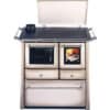 Festbrennstoffherd Westminster K85F creme Backofen links mit Stahlplatten-Kochfeld